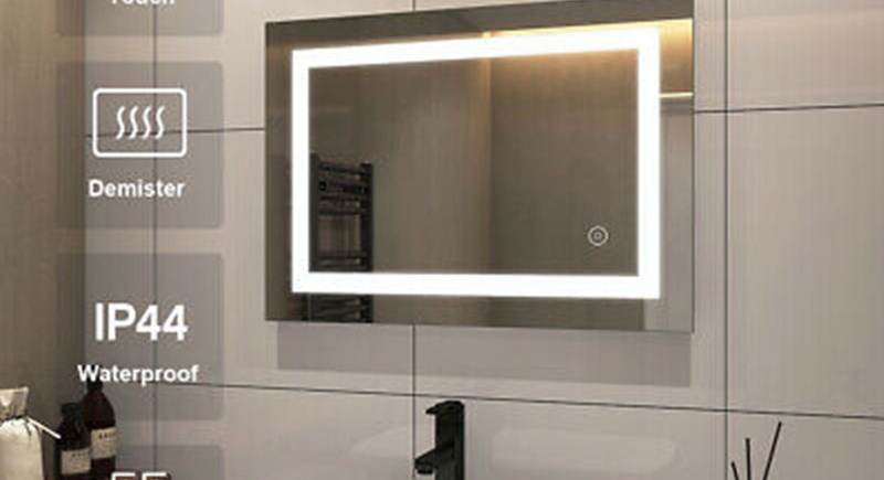 LED Illuminated Mirrors With Shaving Sockets For Bathroom